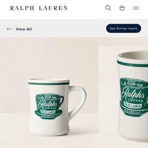 Ralph Lauren White Mug with Green Logo